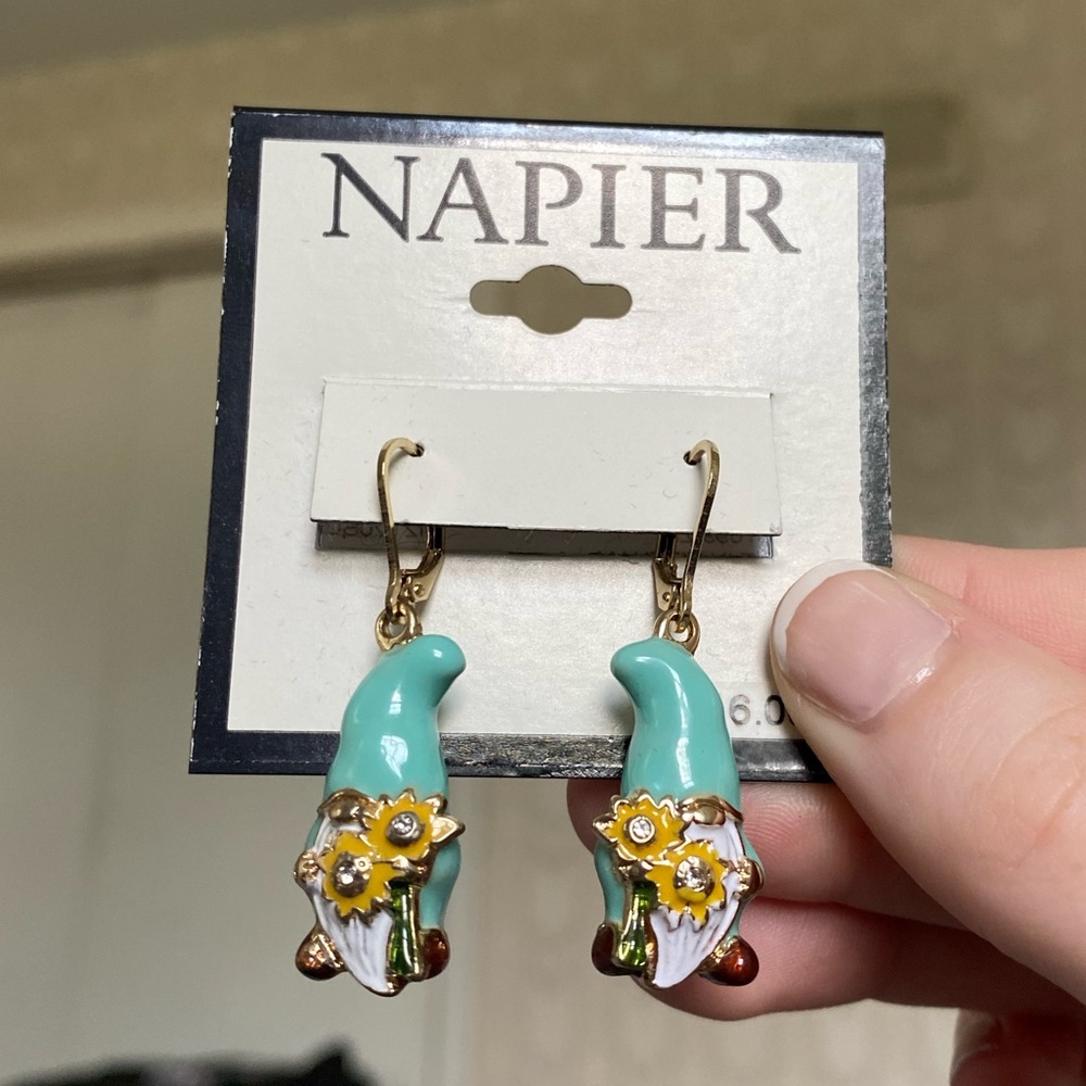 Napier gnome dangly earrings